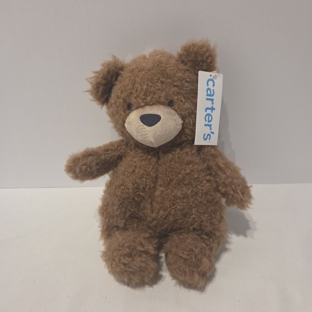 2024 Carters Fuzzy Brown TEDDY BEAR Plush Baby Security Cuddle Lovey Stuffed Toy